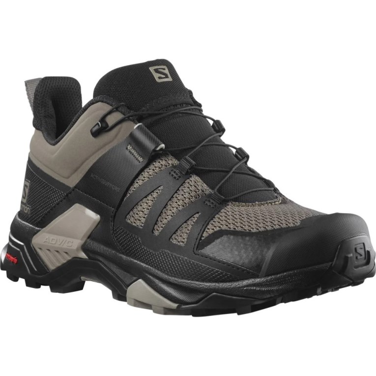 Black / Khaki Salomon X Ultra 4 Men's Hiking Shoes | PH 97832L